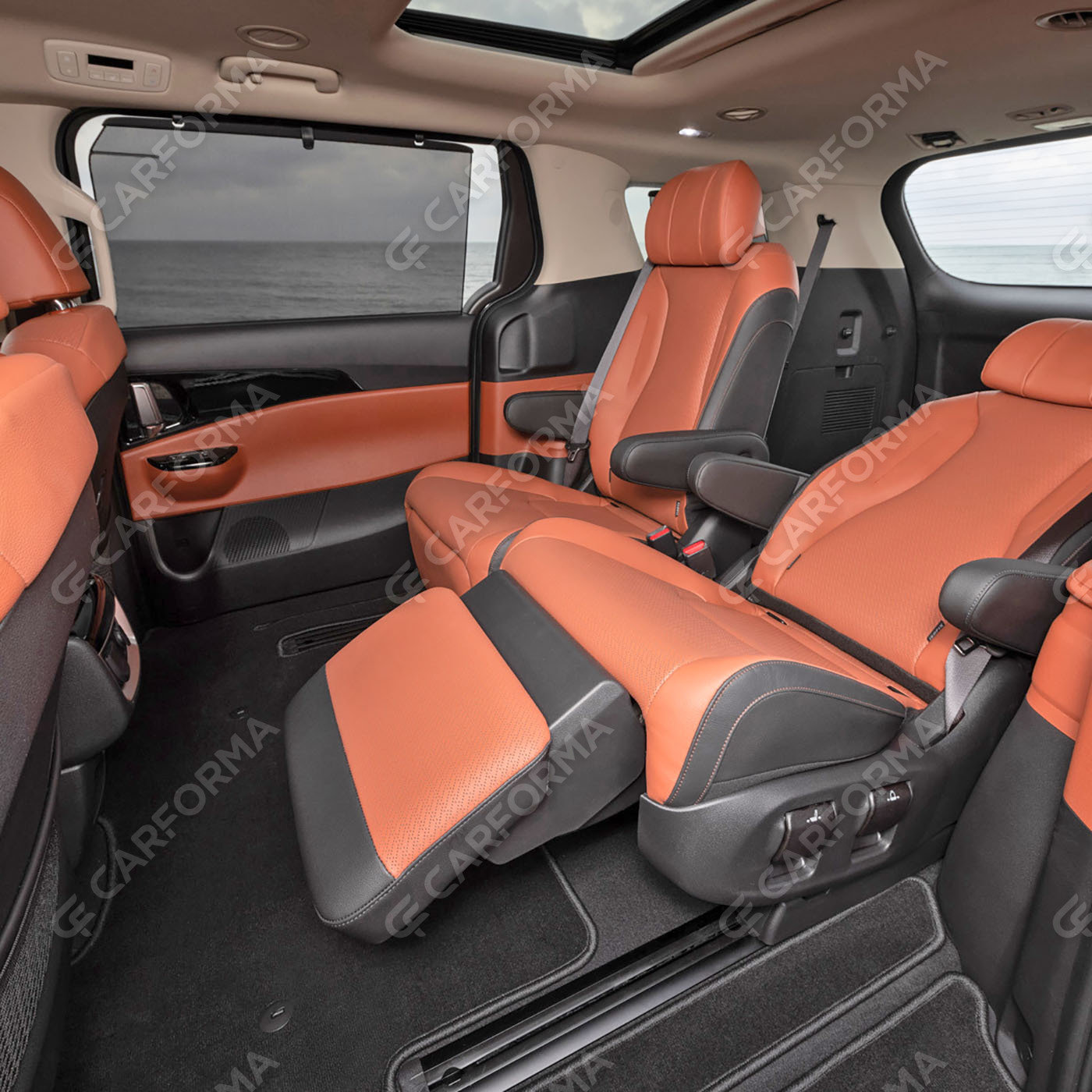 Ворсовые коврики на KIA Carnival IV 7 мест с оттоманками 2020&nbsp;-&nbsp;2026 в Новокузнецке