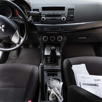 Ворсовые коврики на Mitsubishi Lancer X 2007 - 2017 в Новокузнецке