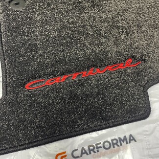 Ворсовые коврики на KIA Carnival IV 7 мест без оттоманок 2020&nbsp;-&nbsp;2026 в Новокузнецке