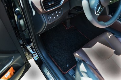 Ворсовые коврики на Hyundai Santa Fe IV 2018 - 2021 в Новокузнецке